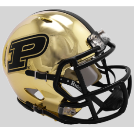 Riddell Purdue Boilermakers Chrome Gold Speed Mini Helmet